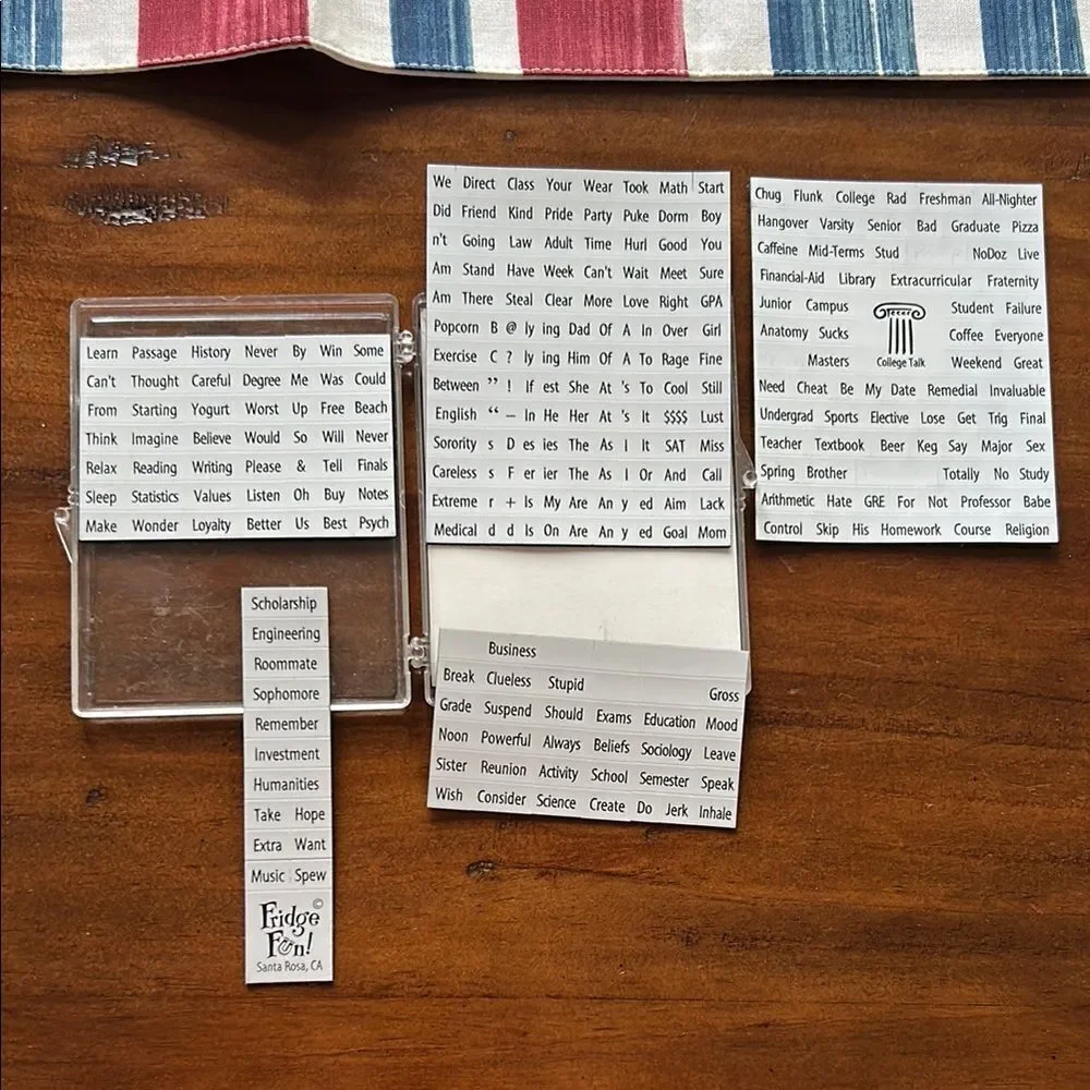 Fridge Fun College Word Magnets